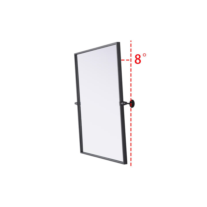 24X30 Pivot Mirror In Black - View 6 - Joshua Marshal