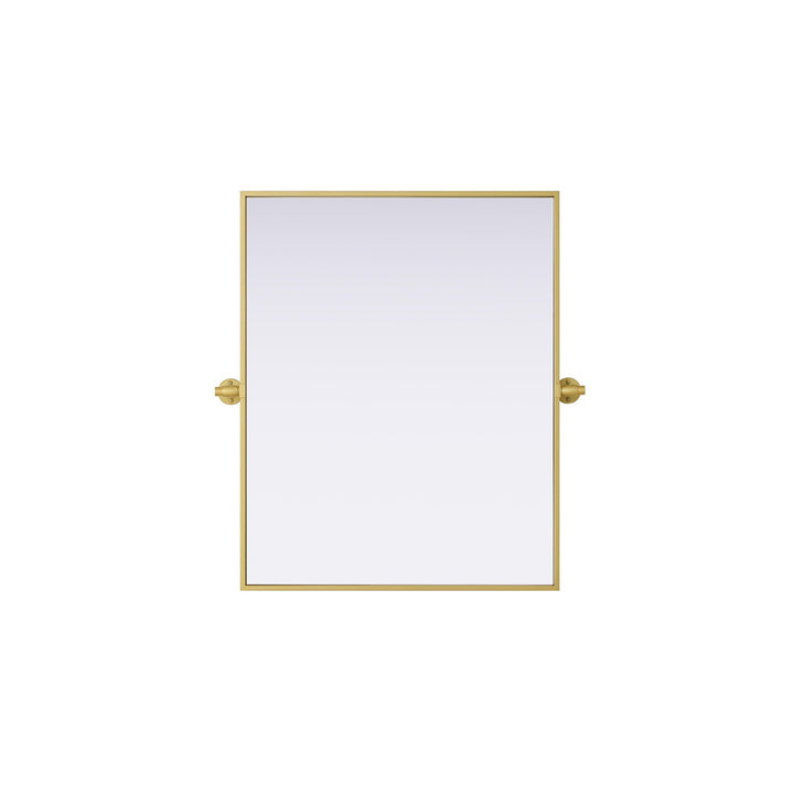 24X30 Pivot Mirror In Brass - View 3 - Joshua Marshal