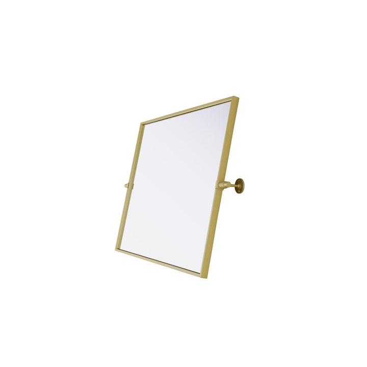 24X30 Pivot Mirror In Brass - View 4 - Joshua Marshal