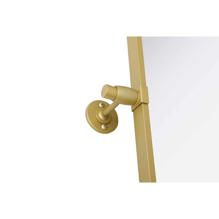 24X30 Pivot Mirror In Brass - View 5 - Joshua Marshal
