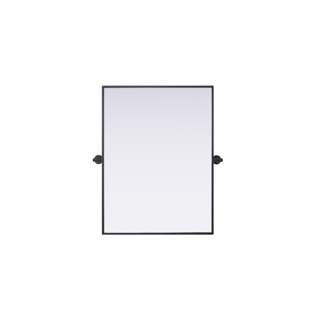 24X32 Pivot Mirror In Black - View 3 - Joshua Marshal