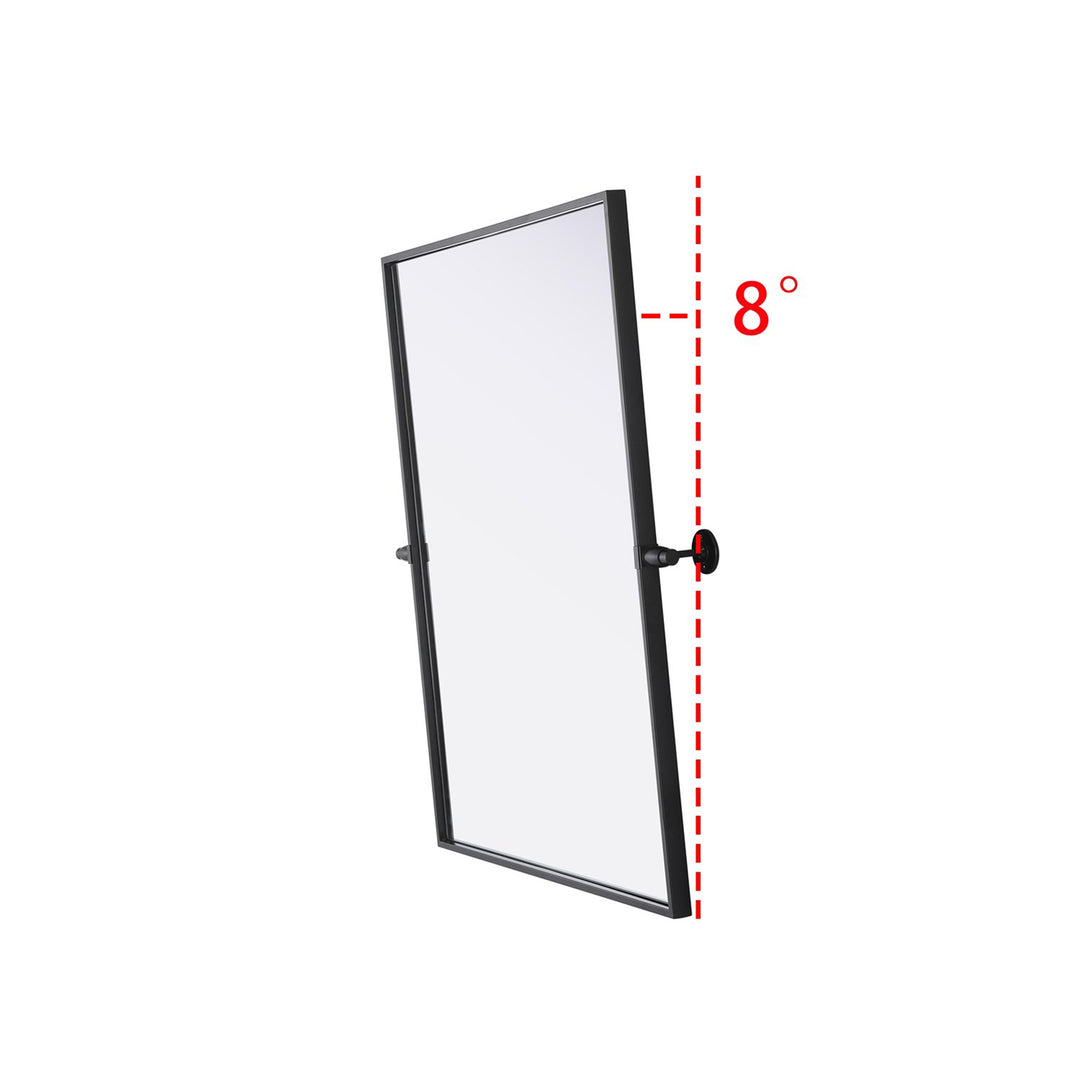 24X32 Pivot Mirror In Black - View 6 - Joshua Marshal