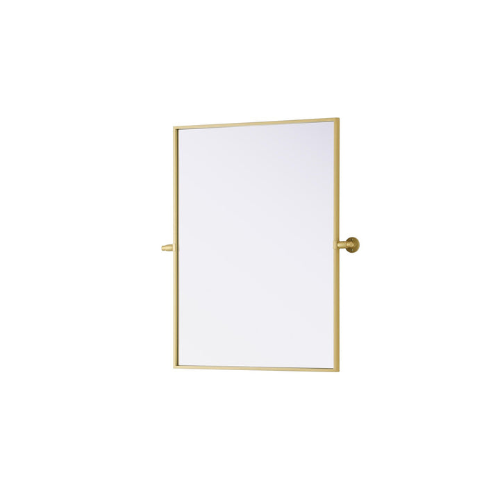 24X32 Pivot Mirror In Brass - View 3 - Joshua Marshal
