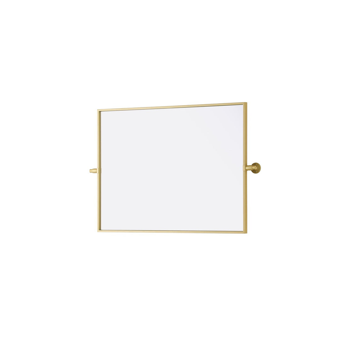 24X32 Pivot Mirror In Brass - View 4 - Joshua Marshal