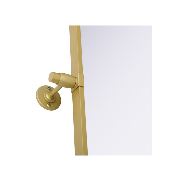 24X32 Pivot Mirror In Brass - View 5 - Joshua Marshal