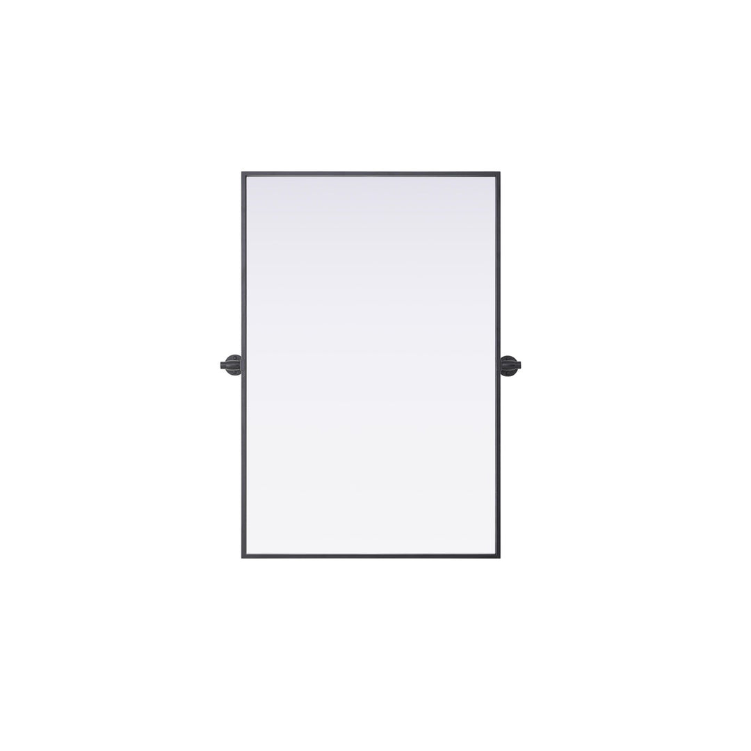 24X36 Pivot Mirror In Black - View 3 - Joshua Marshal