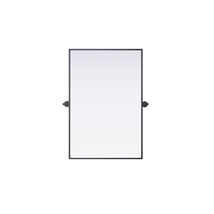 24X36 Pivot Mirror In Black - View 3 - Joshua Marshal