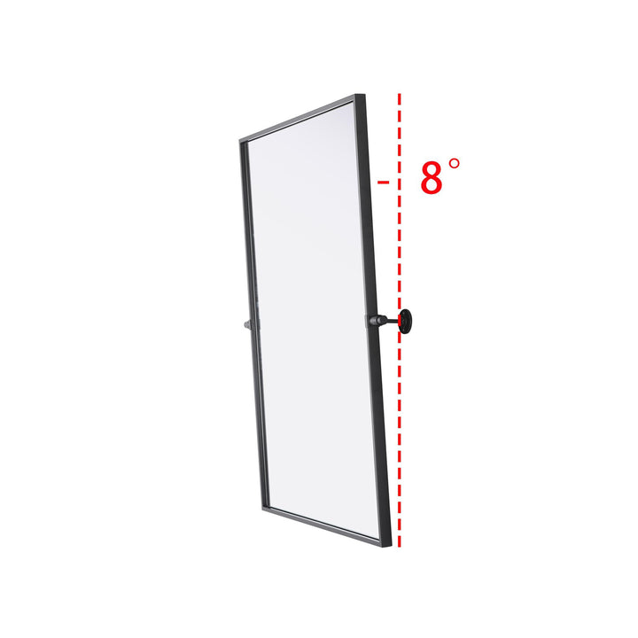 24X36 Pivot Mirror In Black - View 6 - Joshua Marshal