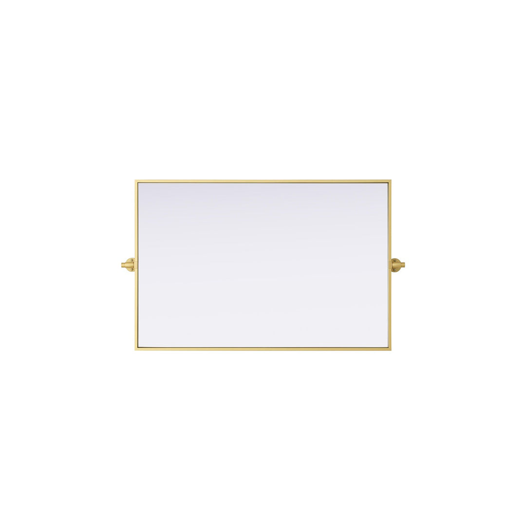 24X36 Pivot Mirror In Brass - View 4 - Joshua Marshal