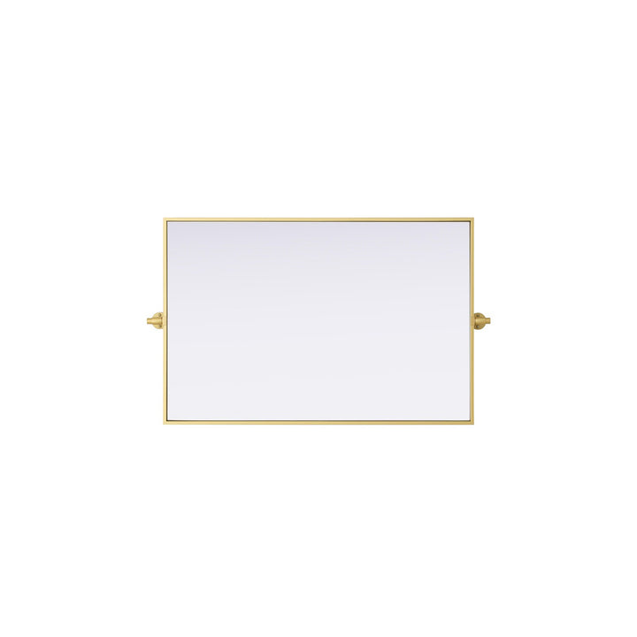 24X36 Pivot Mirror In Brass - View 4 - Joshua Marshal