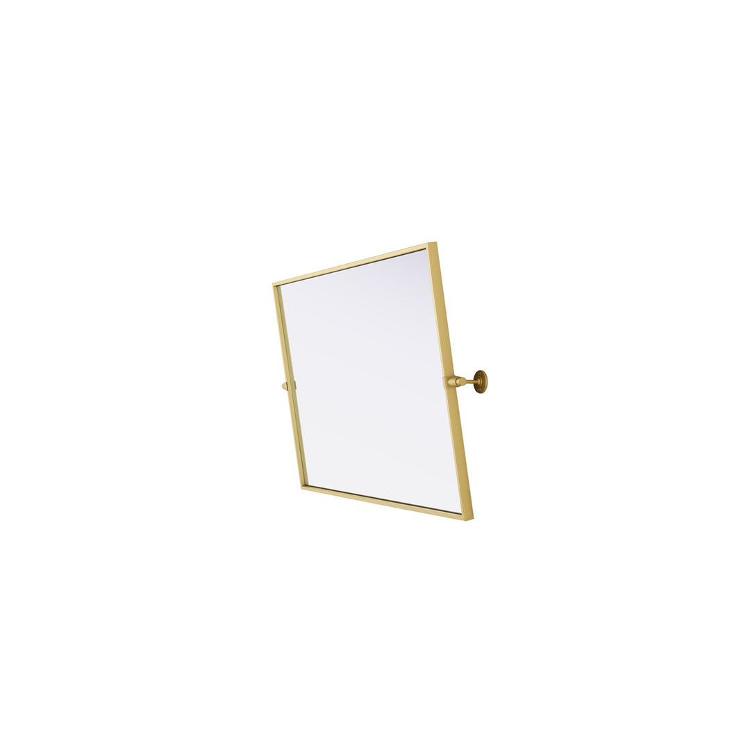 24X36 Pivot Mirror In Brass - View 5 - Joshua Marshal