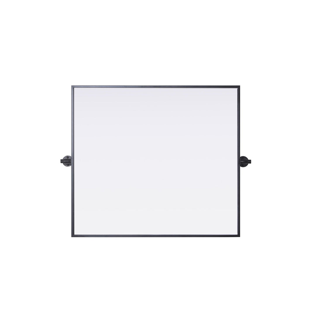27X30 Pivot Mirror In Black - View 3 - Joshua Marshal
