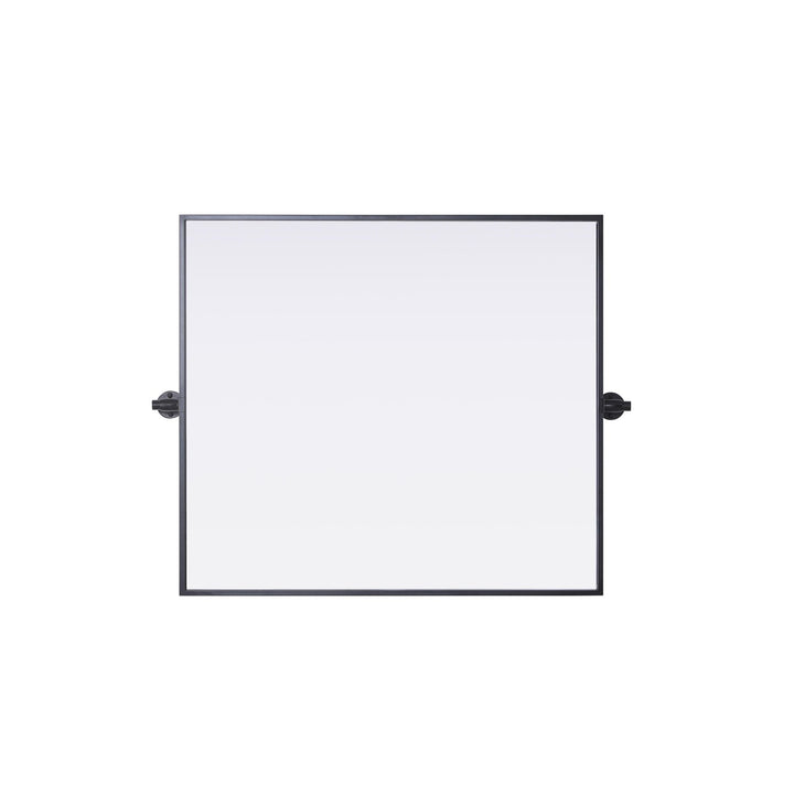 27X30 Pivot Mirror In Black - View 3 - Joshua Marshal