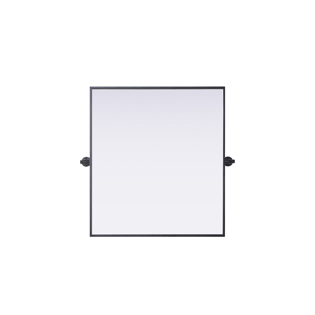 27X30 Pivot Mirror In Black - View 4 - Joshua Marshal