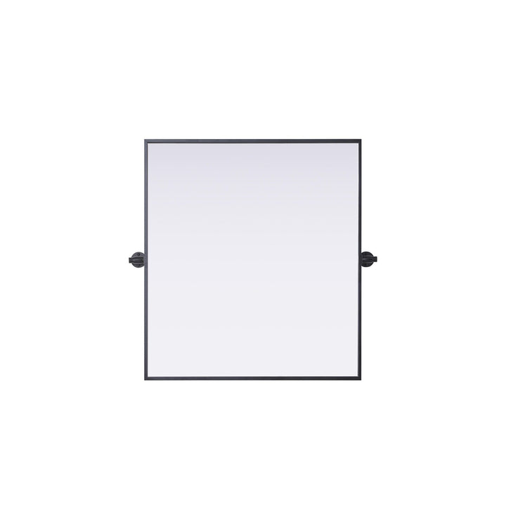 27X30 Pivot Mirror In Black - View 4 - Joshua Marshal