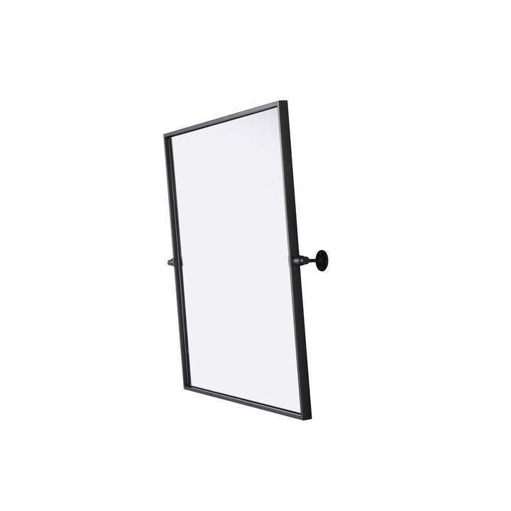 27X30 Pivot Mirror In Black - View 5 - Joshua Marshal
