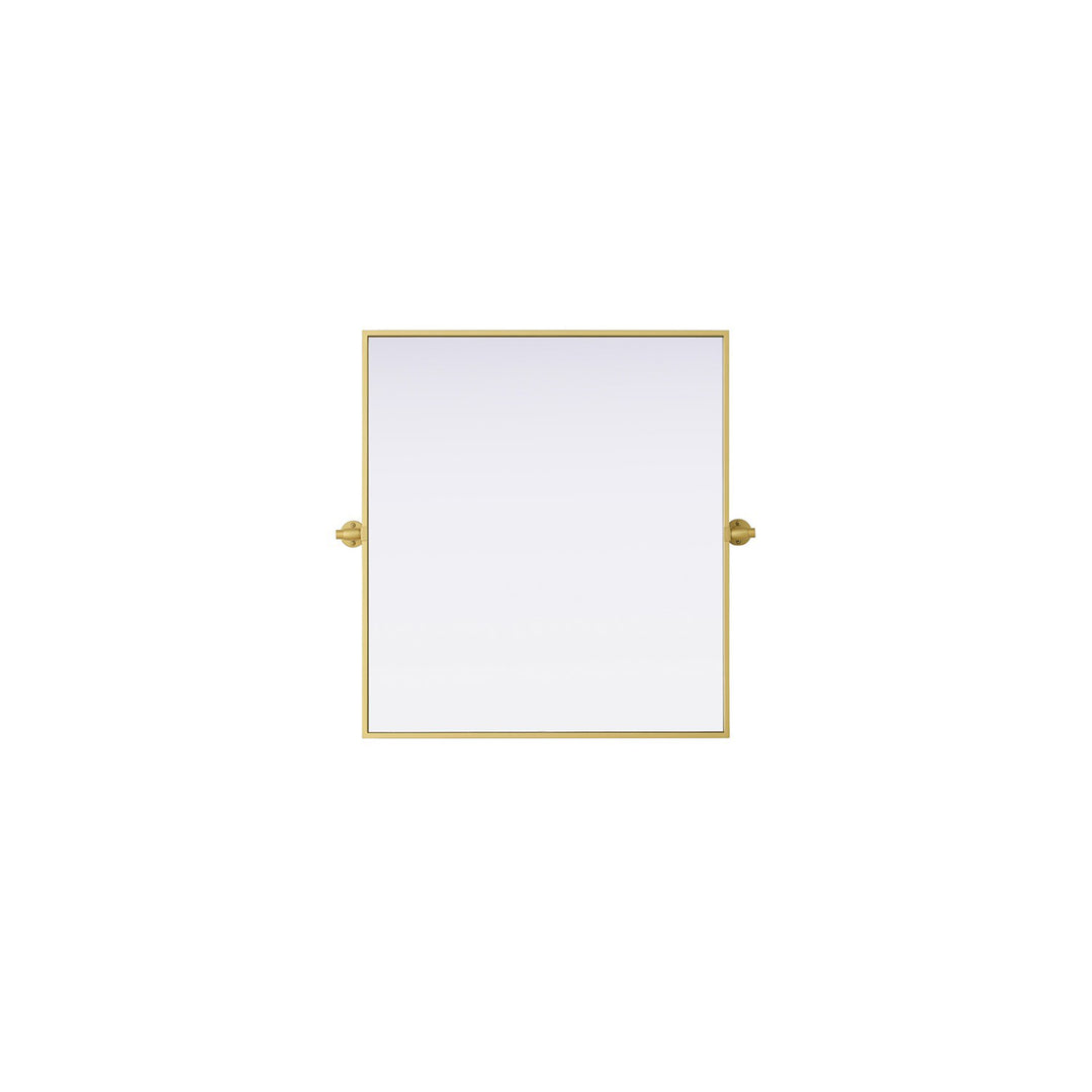 27X30 Pivot Mirror In Brass - View 3 - Joshua Marshal