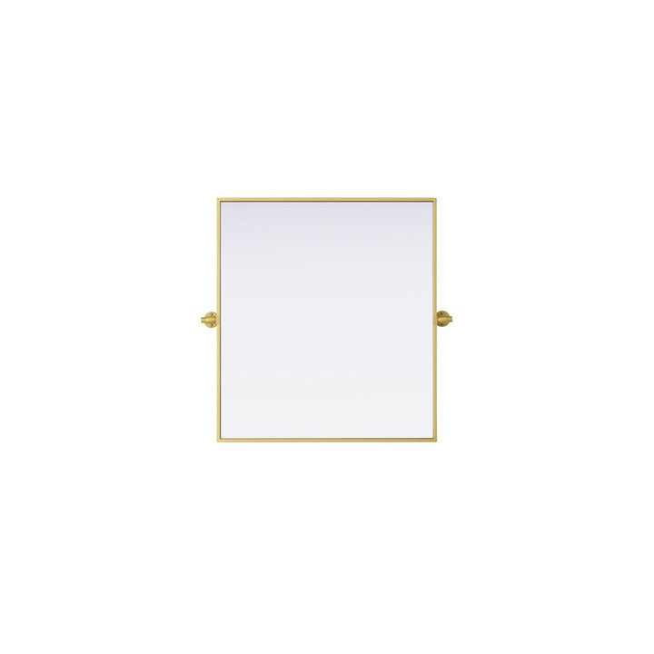 27X30 Pivot Mirror In Brass - View 3 - Joshua Marshal