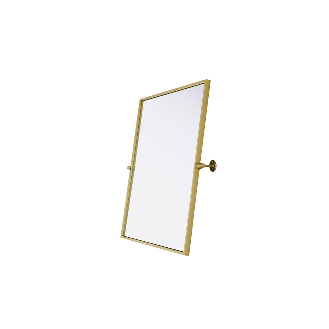 27X30 Pivot Mirror In Brass - View 4 - Joshua Marshal