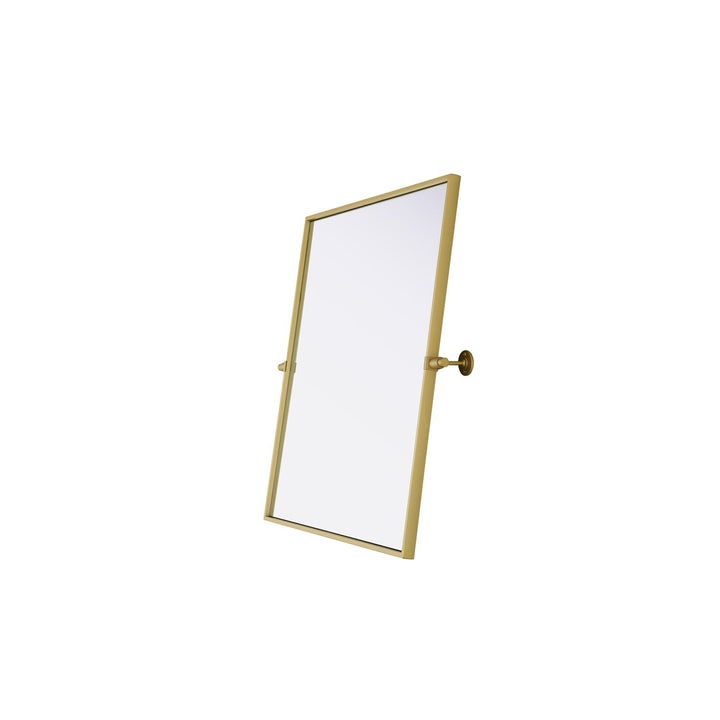 27X30 Pivot Mirror In Brass - View 4 - Joshua Marshal