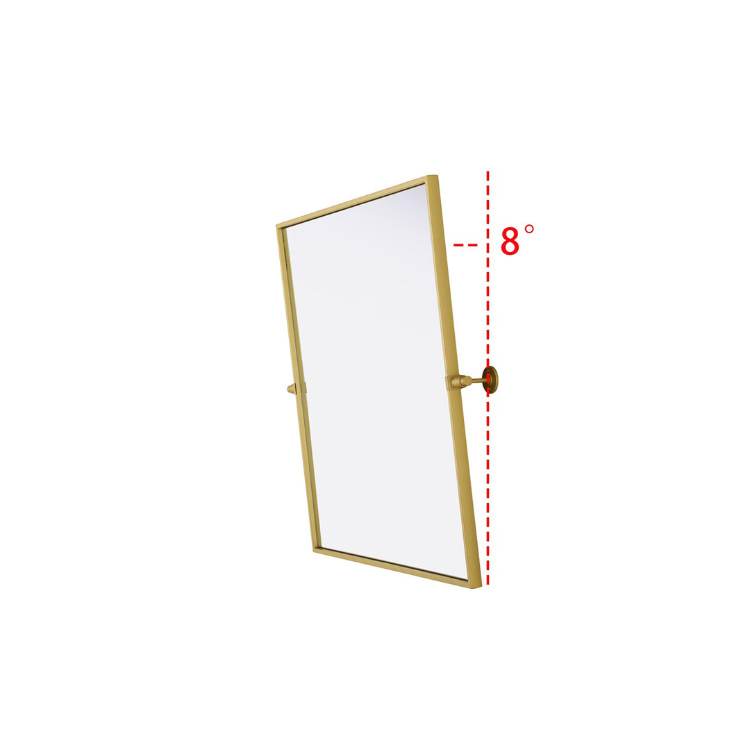 27X30 Pivot Mirror In Brass - View 6 - Joshua Marshal