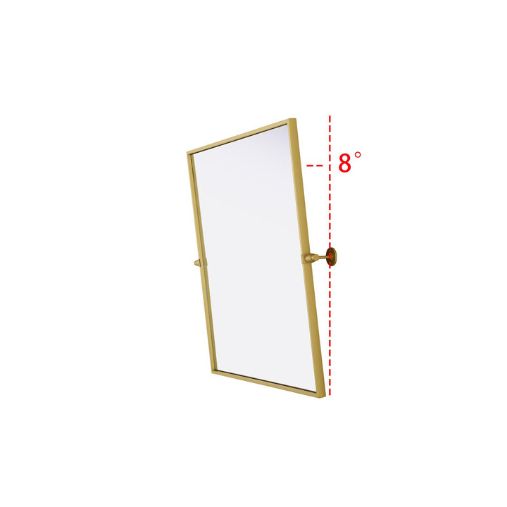 27X30 Pivot Mirror In Brass - View 6 - Joshua Marshal
