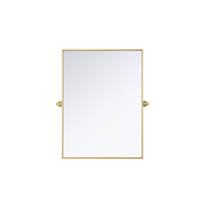 27X36 Pivot Mirror In Brass - View 3 - Joshua Marshal