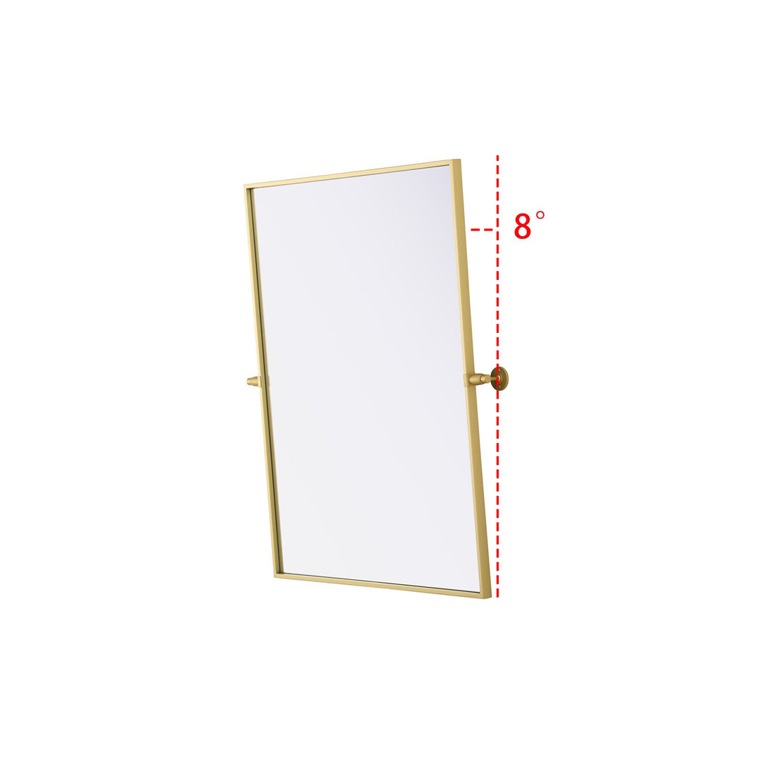 27X36 Pivot Mirror In Brass - View 6 - Joshua Marshal