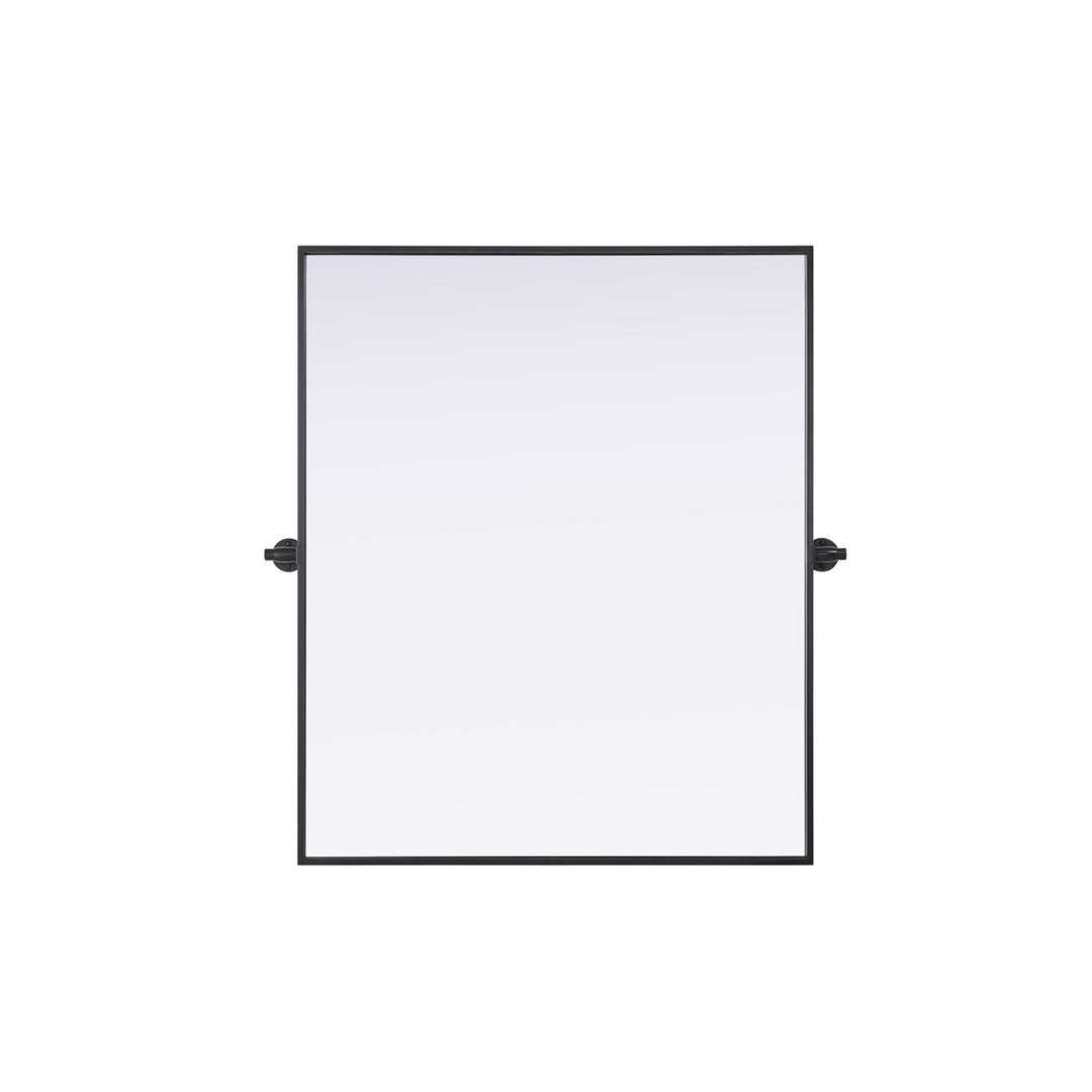 30X36 Pivot Mirror In Black - View 3 - Joshua Marshal