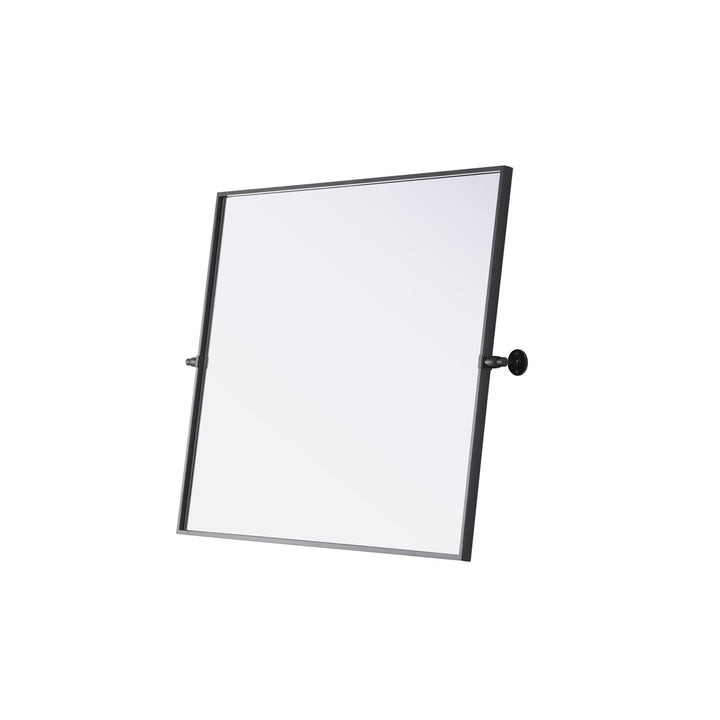 30X36 Pivot Mirror In Black - View 4 - Joshua Marshal