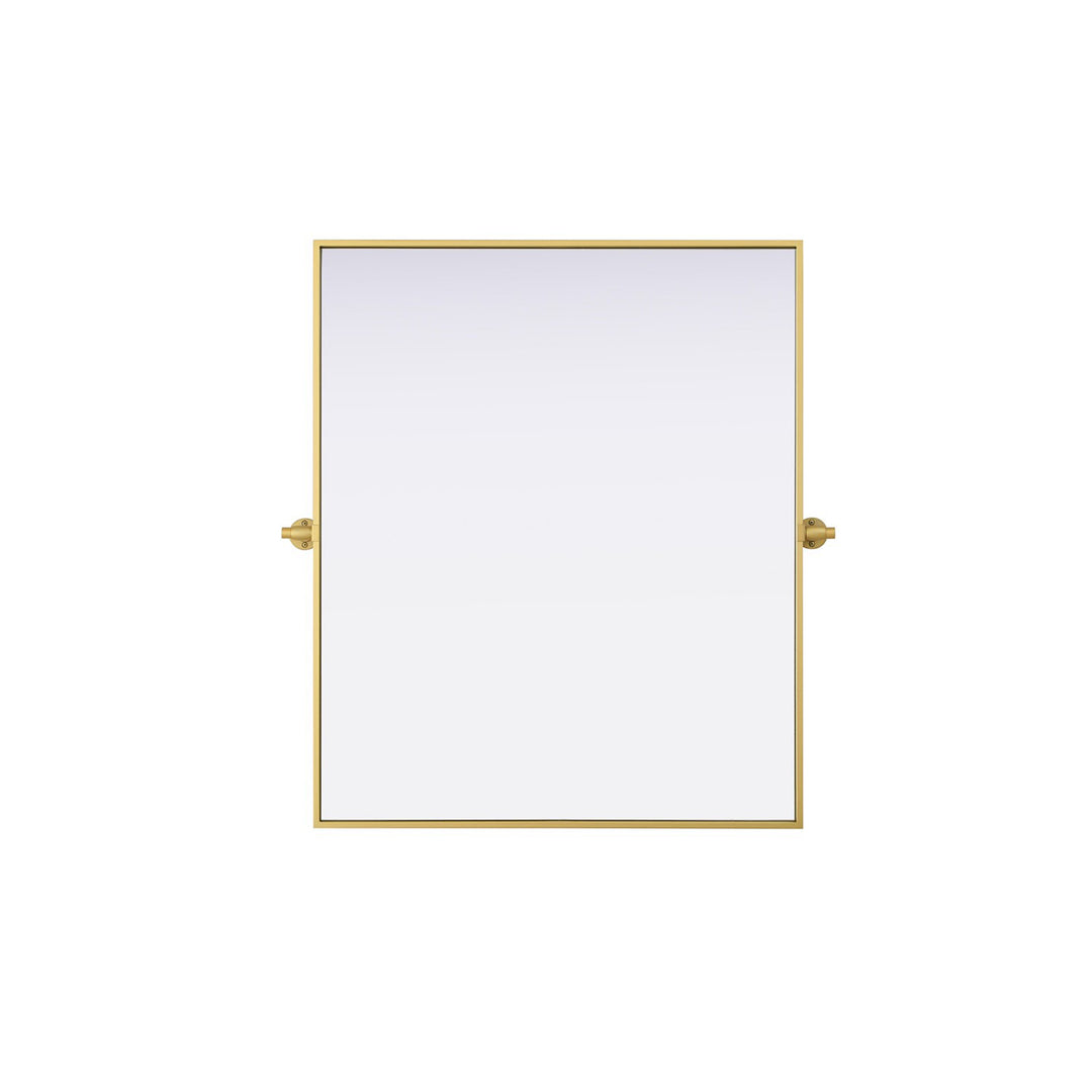 30X36 Pivot Mirror In Brass - View 3 - Joshua Marshal