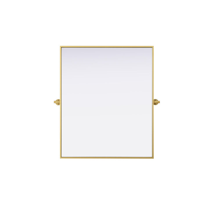 30X36 Pivot Mirror In Brass - View 3 - Joshua Marshal
