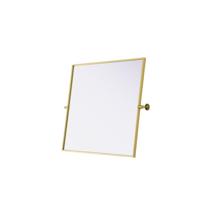 30X36 Pivot Mirror In Brass - View 4 - Joshua Marshal