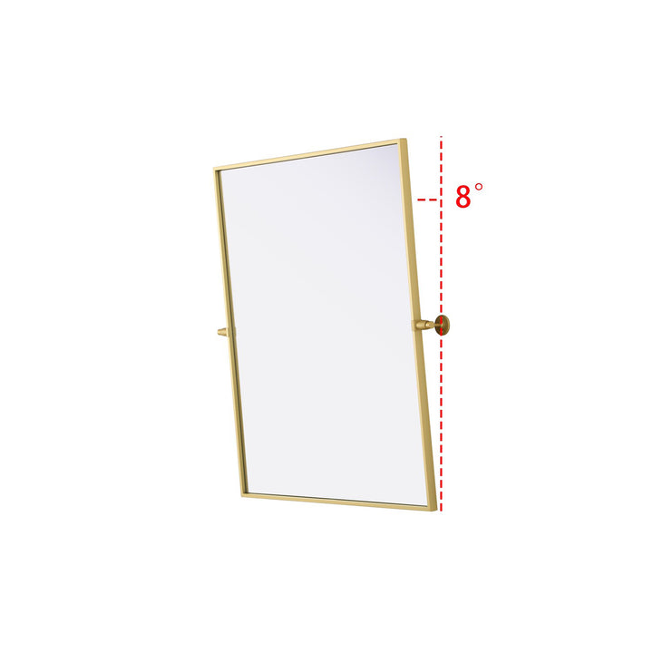 30X36 Pivot Mirror In Brass - View 6 - Joshua Marshal