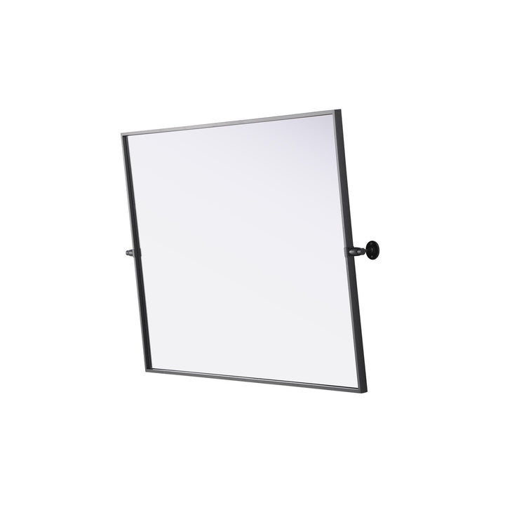 40X30 Pivot Mirror In Black - View 4 - Joshua Marshal