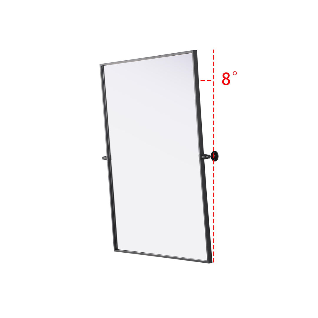 40X30 Pivot Mirror In Black - View 6 - Joshua Marshal
