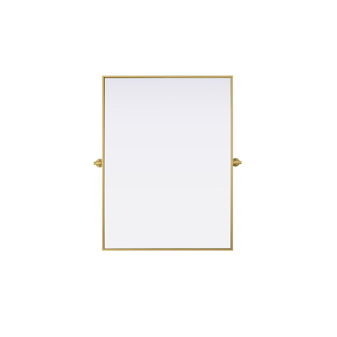 40X30 Pivot Mirror In Brass - View 3 - Joshua Marshal