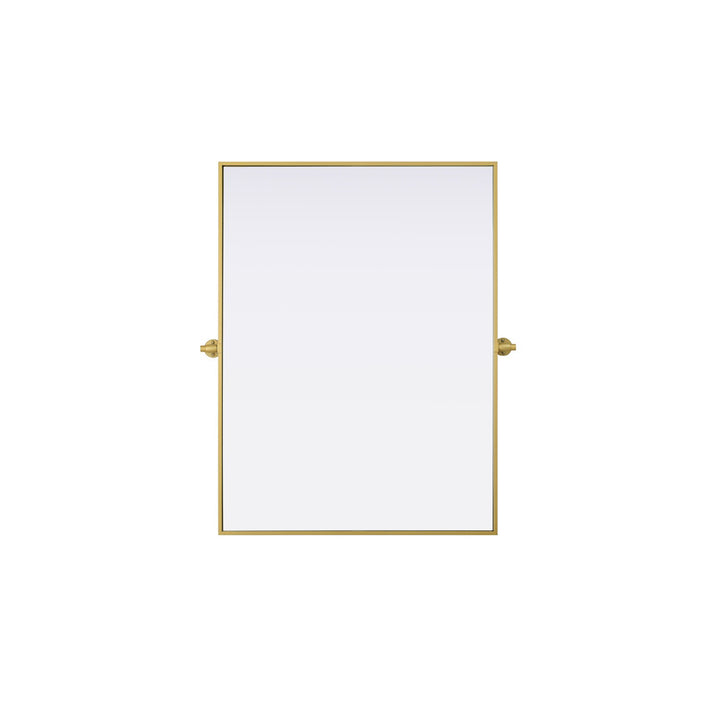 40X30 Pivot Mirror In Brass - View 3 - Joshua Marshal