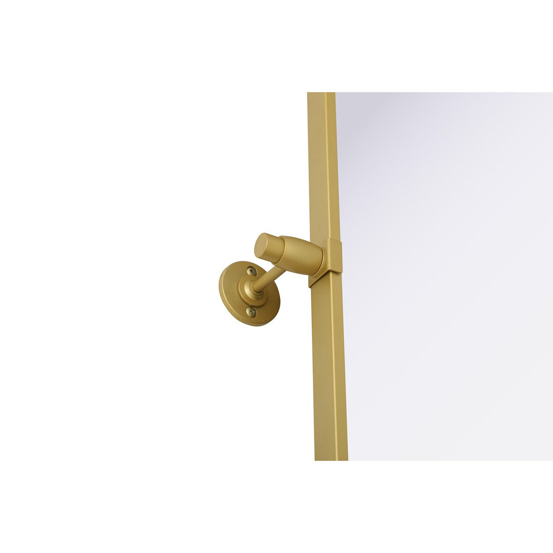 40X30 Pivot Mirror In Brass - View 5 - Joshua Marshal