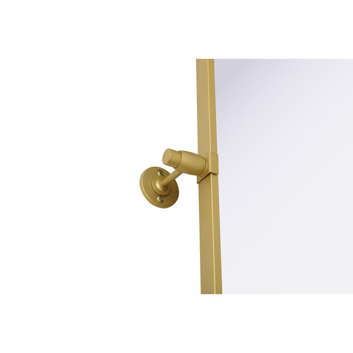 40X30 Pivot Mirror In Brass - View 5 - Joshua Marshal