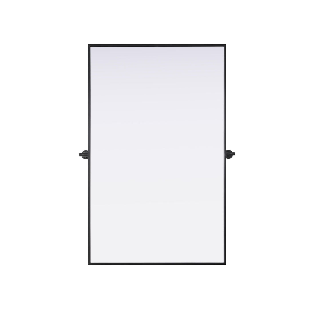 48X30 Pivot Mirror In Black - View 3 - Joshua Marshal