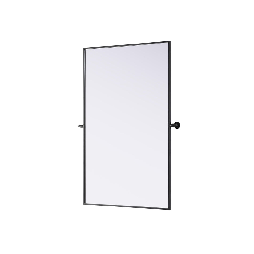 48X30 Pivot Mirror In Black - View 4 - Joshua Marshal