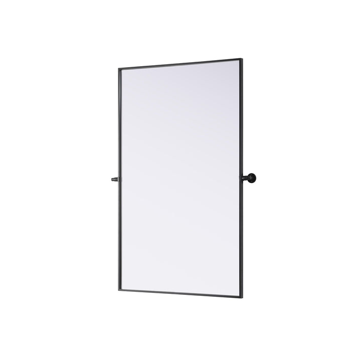 48X30 Pivot Mirror In Black - View 4 - Joshua Marshal