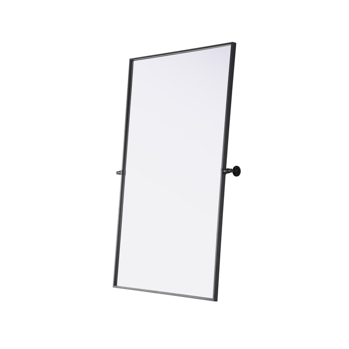 48X30 Pivot Mirror In Black - View 5 - Joshua Marshal