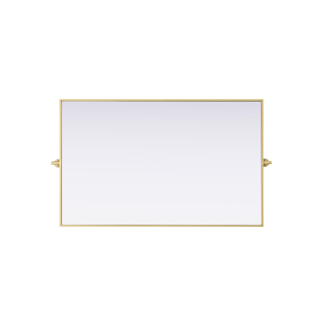 48X30 Pivot Mirror In Brass - View 3 - Joshua Marshal