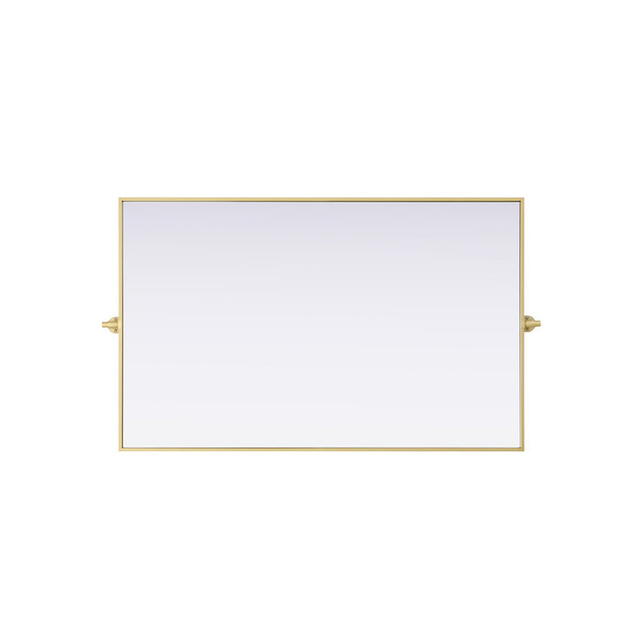 48X30 Pivot Mirror In Brass - View 3 - Joshua Marshal