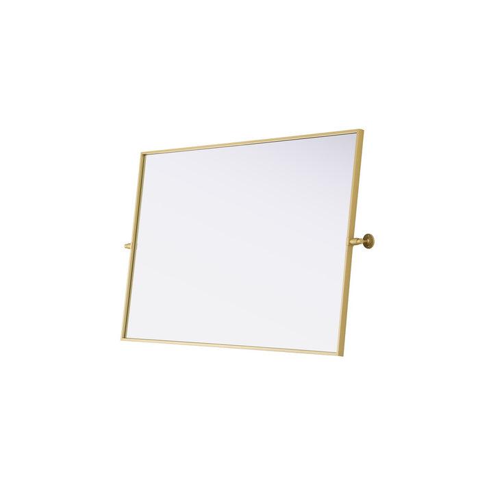 48X30 Pivot Mirror In Brass - View 4 - Joshua Marshal