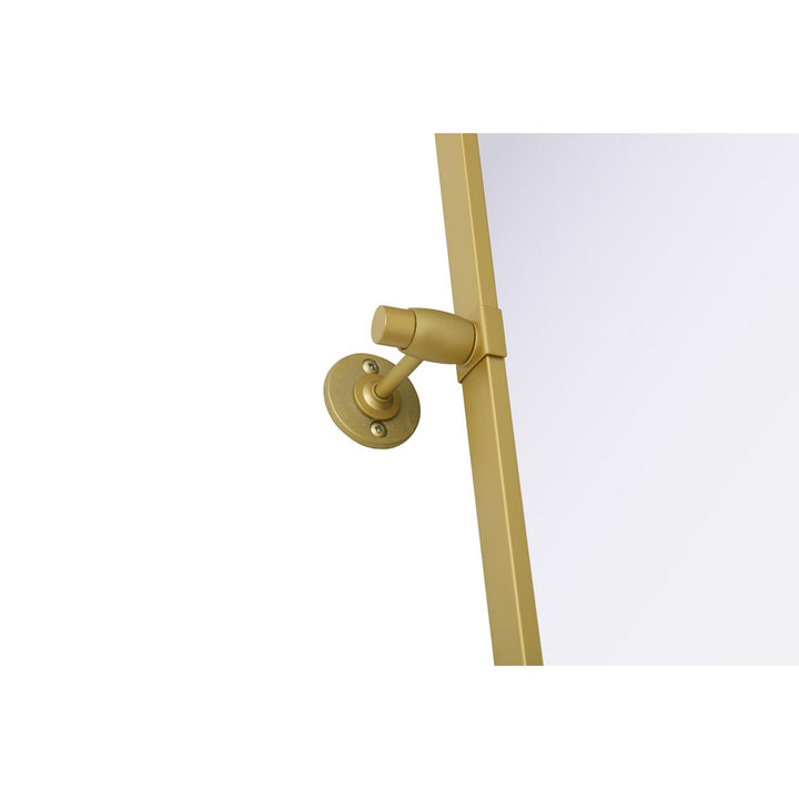 48X30 Pivot Mirror In Brass - View 5 - Joshua Marshal