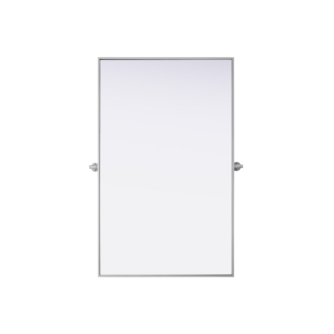 48X30 Pivot Mirror In Silver - View 3 - Joshua Marshal