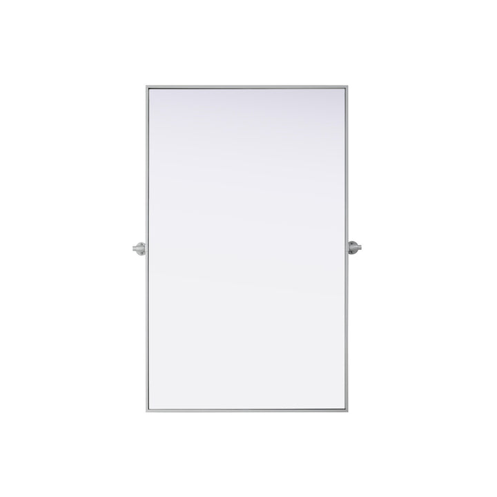 48X30 Pivot Mirror In Silver - View 3 - Joshua Marshal